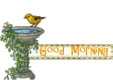 Good Morning Bird on Birdbath