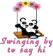 Panda on swing