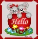 Bear Valentine with Hello text