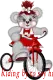 Creddy bear Riding by to say hi