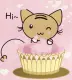Cute Cat w/ Cupcake