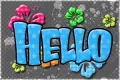 neon colors:hello