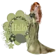 Woman stands on the label