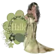 Woman stands on the label