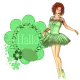Woman stands on the label