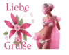 Woman stands to flower