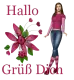 Woman stands to flower