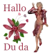 Woman stands to flower