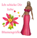Woman stands to flower