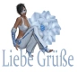 Woman is sitting on flower
