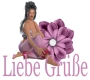Woman sits in the flower