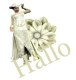 Woman stands on flower