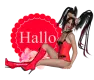 Woman sitting on Label
