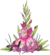 Glitter flower with Hello
