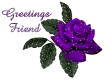 Glittering purple rose 