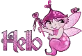 Purple fairy hello
