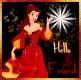 Hello friend w/ cartoon woman