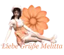 Woman sittings on flowers