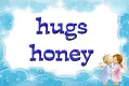 Glitter Text - Greetings - Hugs