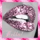Pink sparkle lips