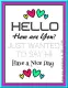 Hello how are You?