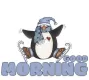 GOOD MORNING.. ICE SKATING WINTER PENGUIN