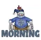 Snowman Saying "MORNING"