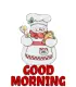  GLITTERED SNOWMAN SAYING GOOD MORNING