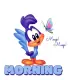 Baby Roadrunner saying "MORNING"