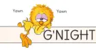 Animated birdy saying.. G'NIGHT 