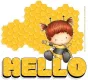 HELLO, BEES, CUTE, GIRLS, GREETINGS