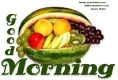 GOOD MORNING, WATERMELON, FOOD, TEXT, GREETINGS