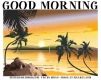 GOOD MORNING, BEACH, OCEAN, TEXT, GREETINGS
