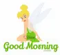 GOOD MORNING, TINKERBELL, FAIRY, TEXT, GLITTER