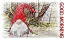 GOOD MORNING, GNOME, IMP, SNOWING, TEXT