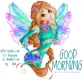 GOOD MORNING, CARTOON, FAIRY, CUTE, TEXT