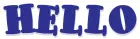 HELLO, BLUE, TEXT, GREETINGS
