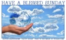 HAVE A BLESSED SUNDAY , CLOUDS, DOVE, TEXT