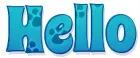 Hello, TEAL, PAW PRINT, DOG
