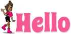 Hello, GIRL, TOON, FUSCIA, TEXT