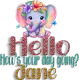 Cute Elephant - Hello - jane