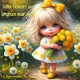 Girl with yellow flowers