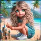 Cute girl on beach 