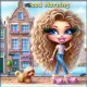 Good Morning Girl with dog
