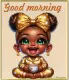Cute girl saying "Good Morning"