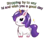 amethyst unicorn greeting 