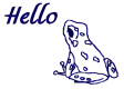 frog hello png