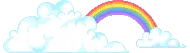 rainbow from a cloud