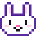A pixel bunny that bounces up and down